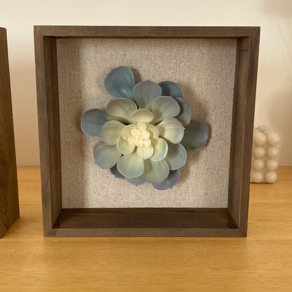 Three artificial plant wall arts